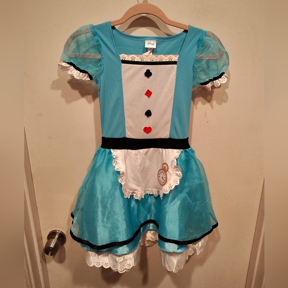 Disney Costumes USA Girl's Alice In Wonderland Dress Sz 8-10-Cosplay Halloween